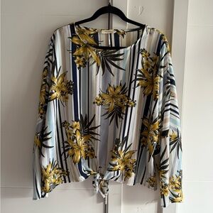 PROMESA Floral Striped Women's Top